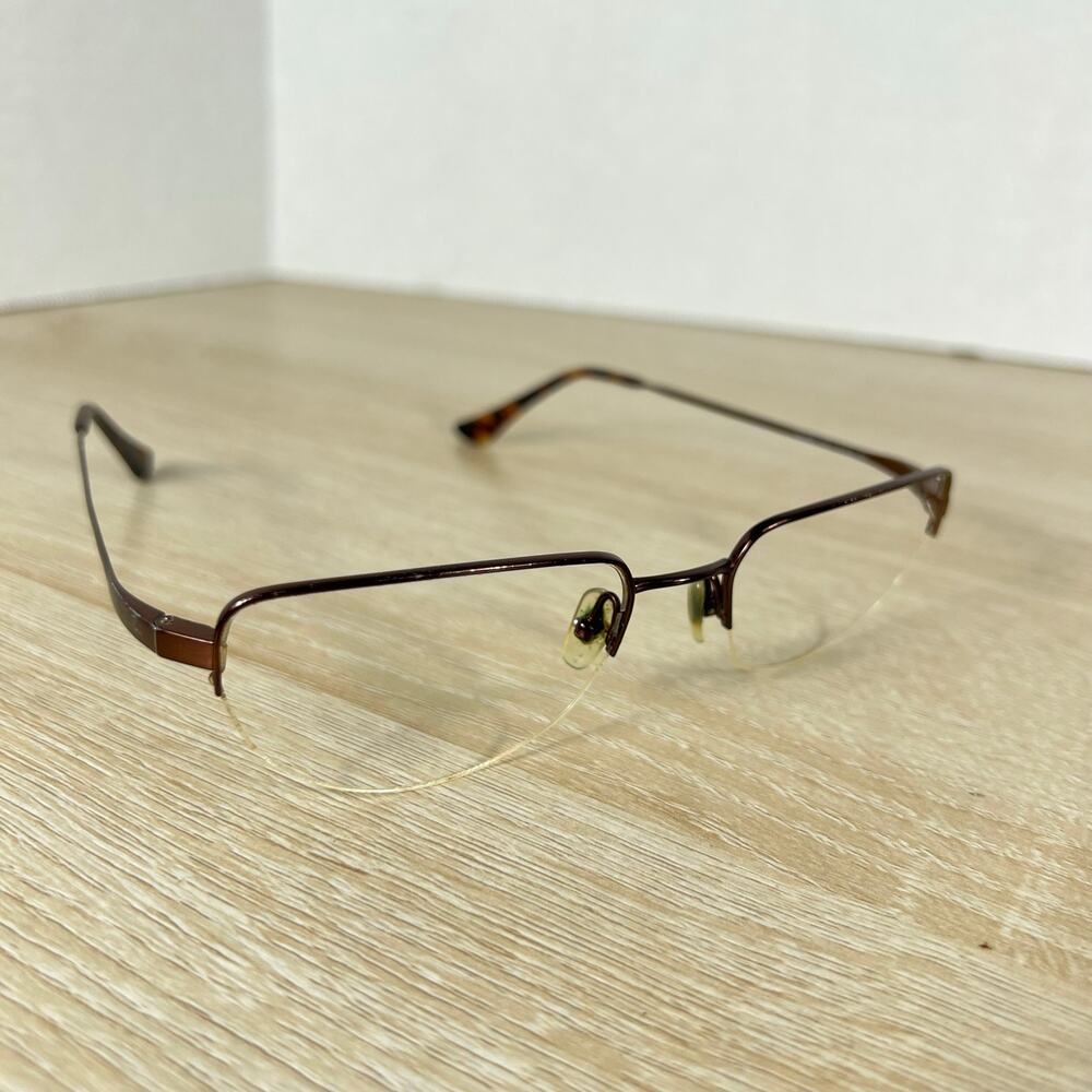 Ray-Ban RB8632 1020 Titanium Eyeglasses Brown Metal Half Rim 54-18-145